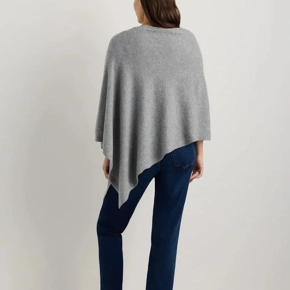 NWT Quince Women's Mongolian Cashmere Nursing Shawl Heather Grey One Size - Picture 12 of 13